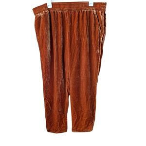 Madewell Burnt Orange Velvet Track Pants Size XL